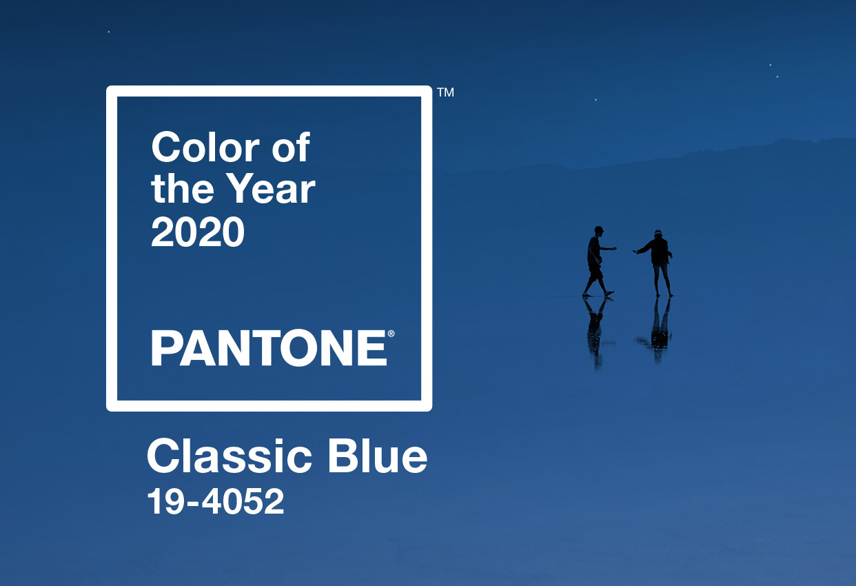 Official Pantone Classic Blue banner.