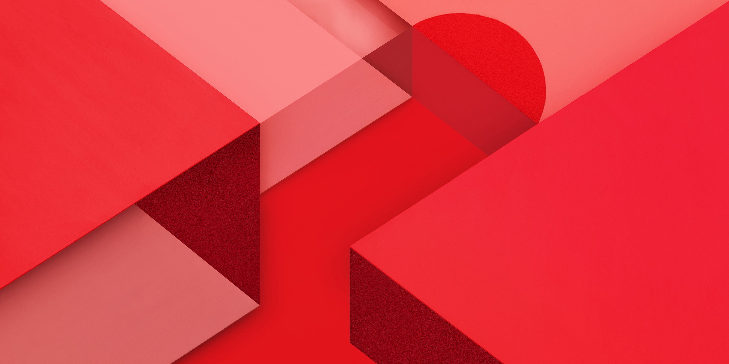 Red geometric imagery based on material design.