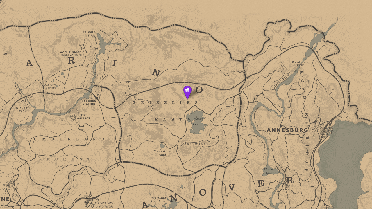 Red Dead Redemption 2 Legendary Bear Map