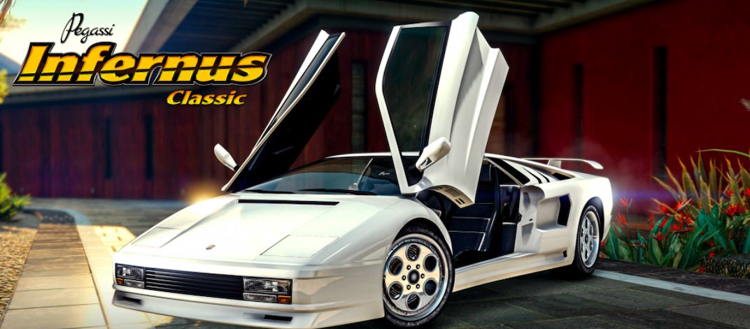 For the February 3rd, 2022 Grand Theft Auto V Online weekly update the podium vehicle is the Pegassi Infernus Classic