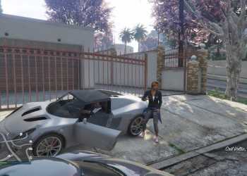 This is a detailed article about how to complete Simeon Export Requests in GTA Online. The picture is of a GTA character stealing a car from an NPC.