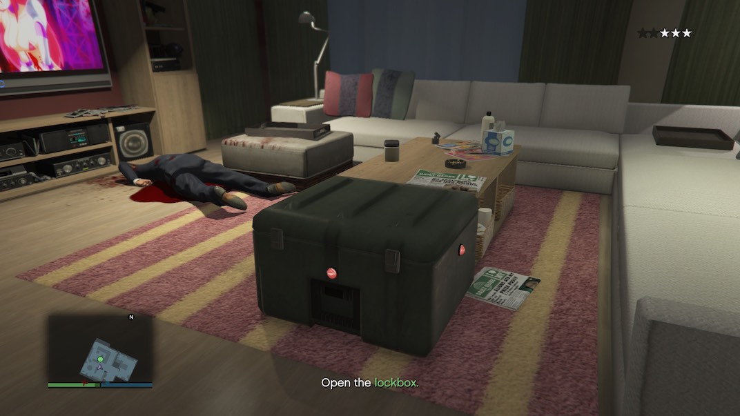 For the Grand Theft Auto V Online Doomsday Heist Act III Prep 4 mission you'll find a lockbox containing important information about a tank.