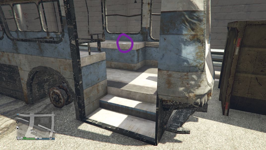 The third Playing Card location in Grand Theft Auto V Online is on a bus in La Mesa.
