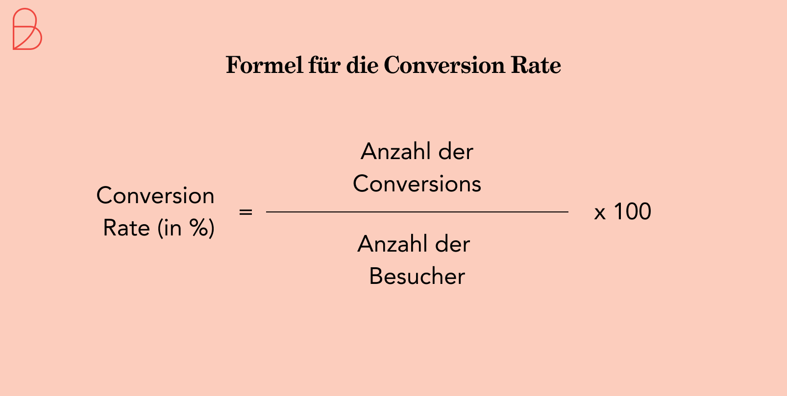 Formel für die Conversion Rate