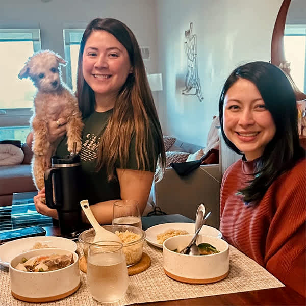 Devin and her sister enjoy eating sinigang, a traditional Filipino soup