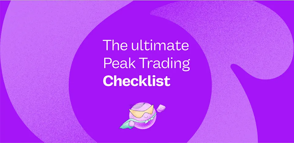 Peak Trading Checklist Advert