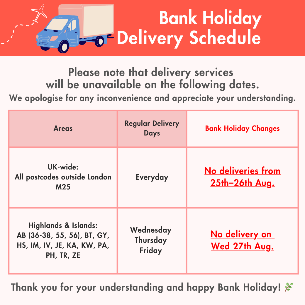 Bank Holiday Delivery Notice