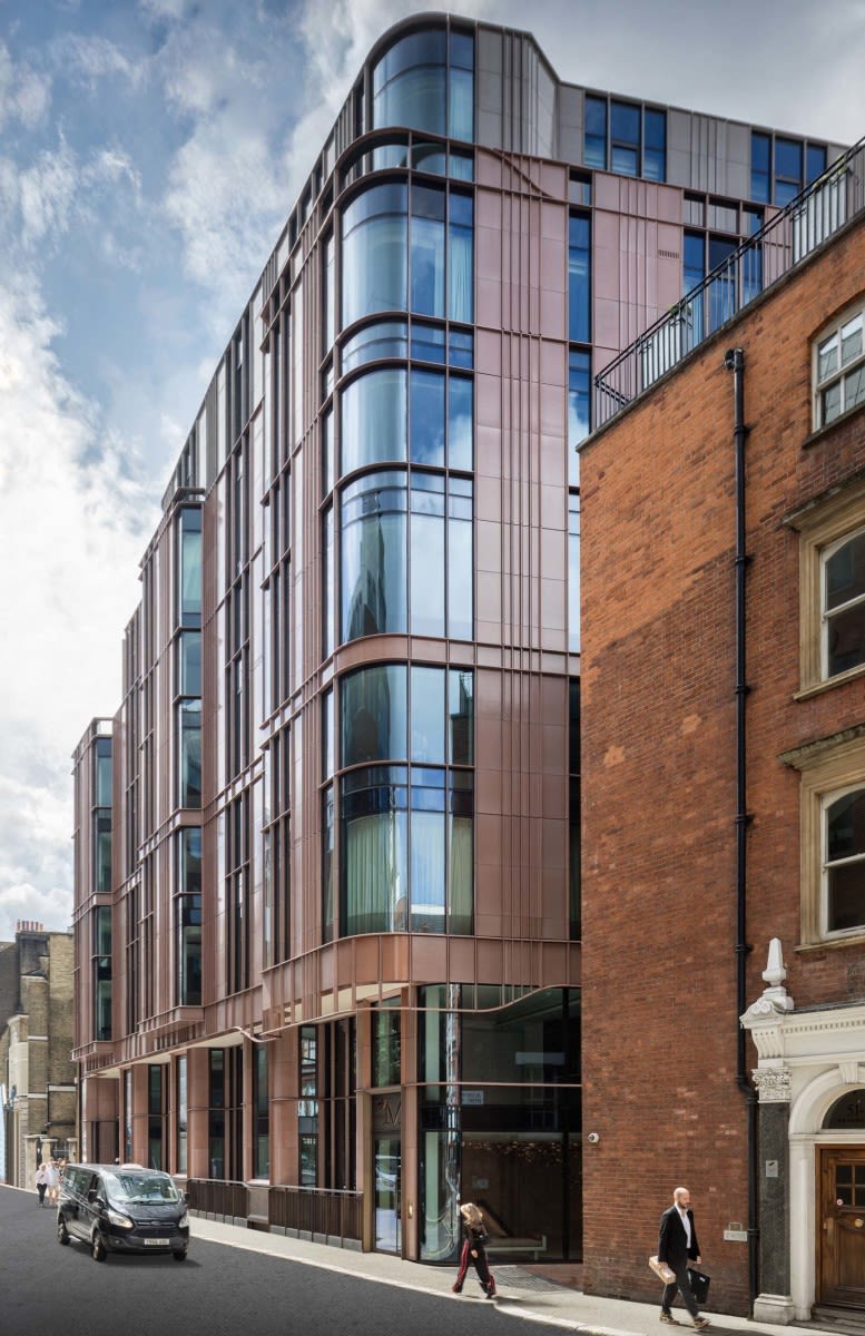 The Mansion's careful scaling ensures the new building nestles into Mayfair's historic fabric 