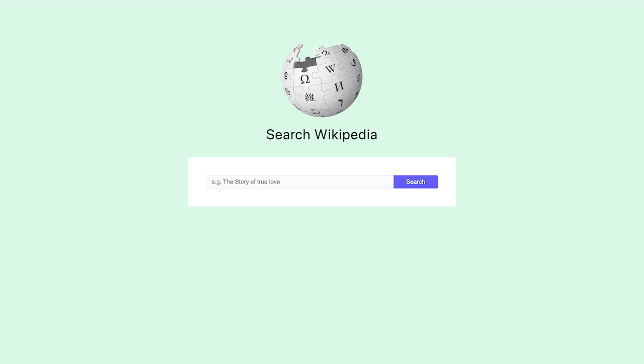 wikipedia search app