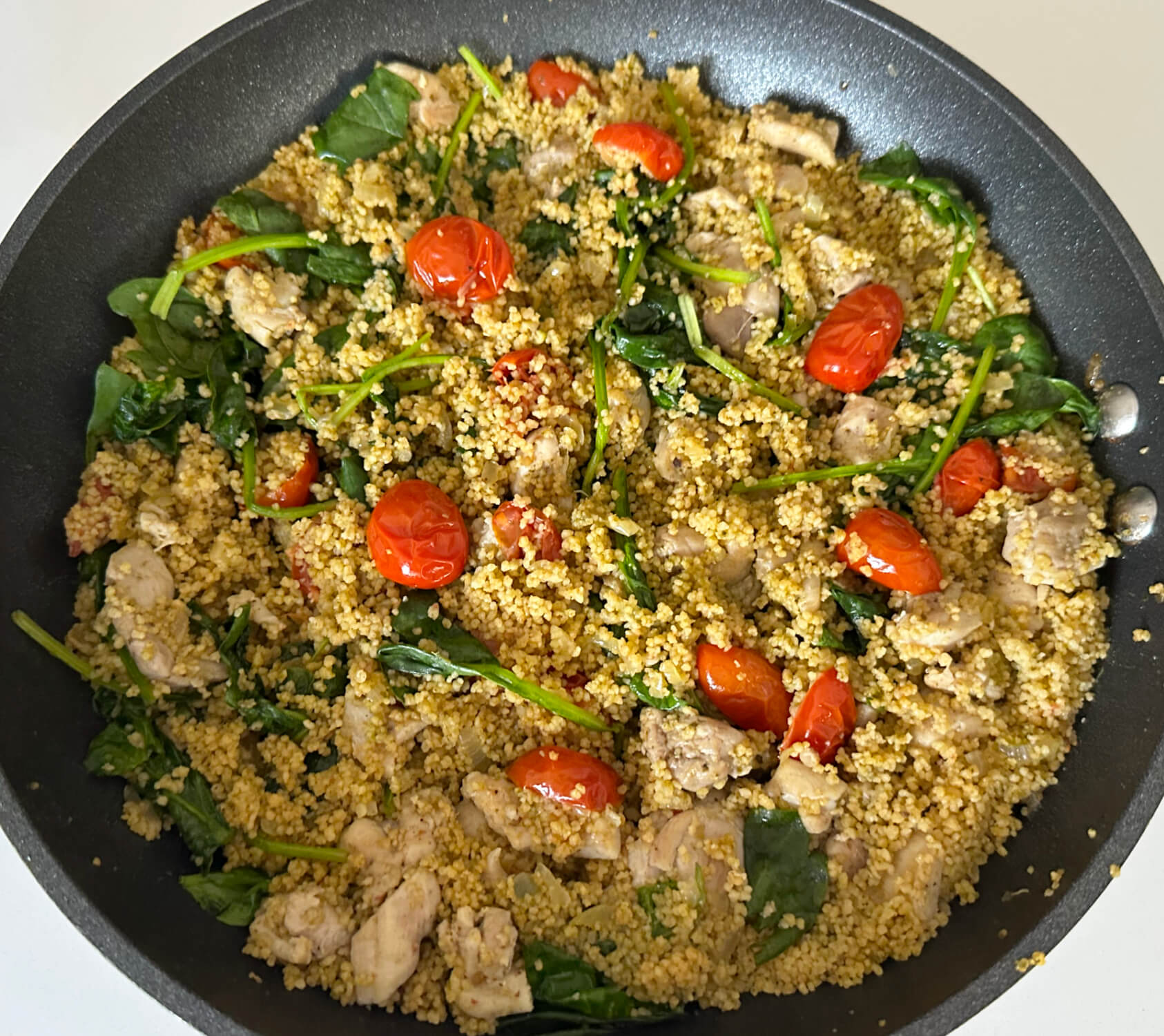 Green Pesto Chicken Couscous
