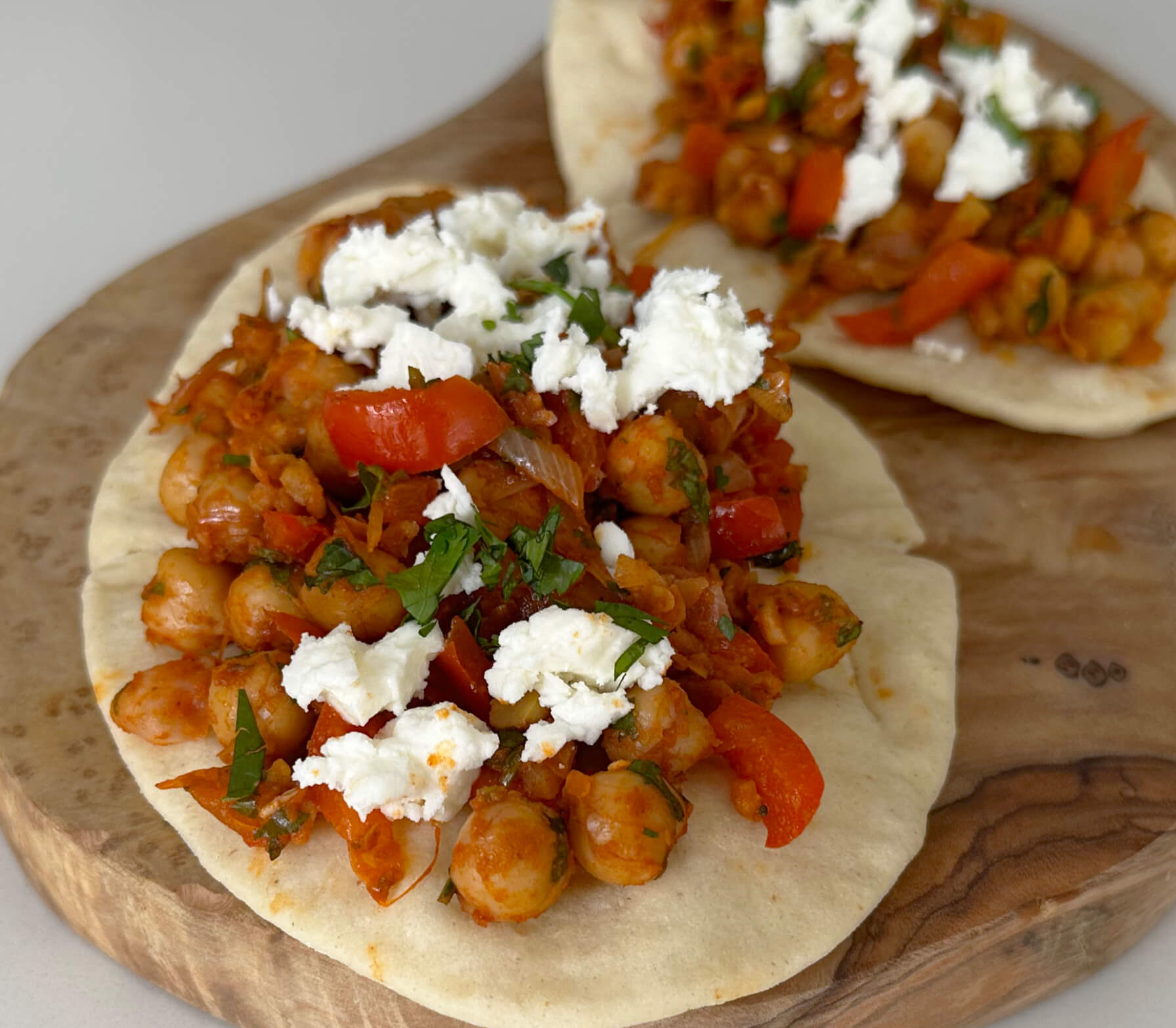 Chickpea Feta Flatbreads