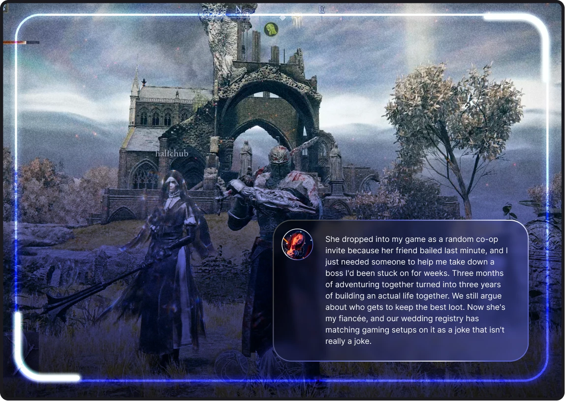 An example of a love story that started on an online game