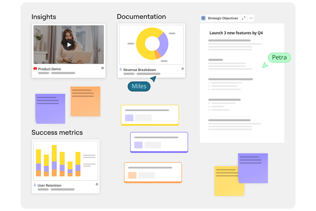 Miro streamlines your work, Lucidspark requires you to switch apps