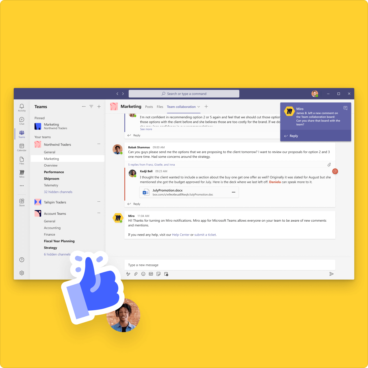 Miro works with Microsoft Teams