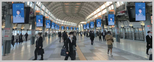 JR品川駅自由通路セットサイネージ