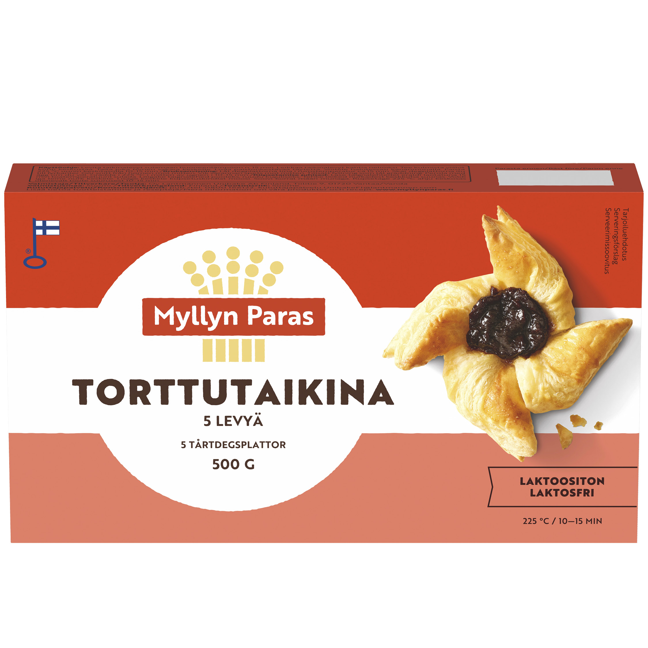 Myllyn Paras Torttutaikina 5 kpl/500 g, vegaaninen.