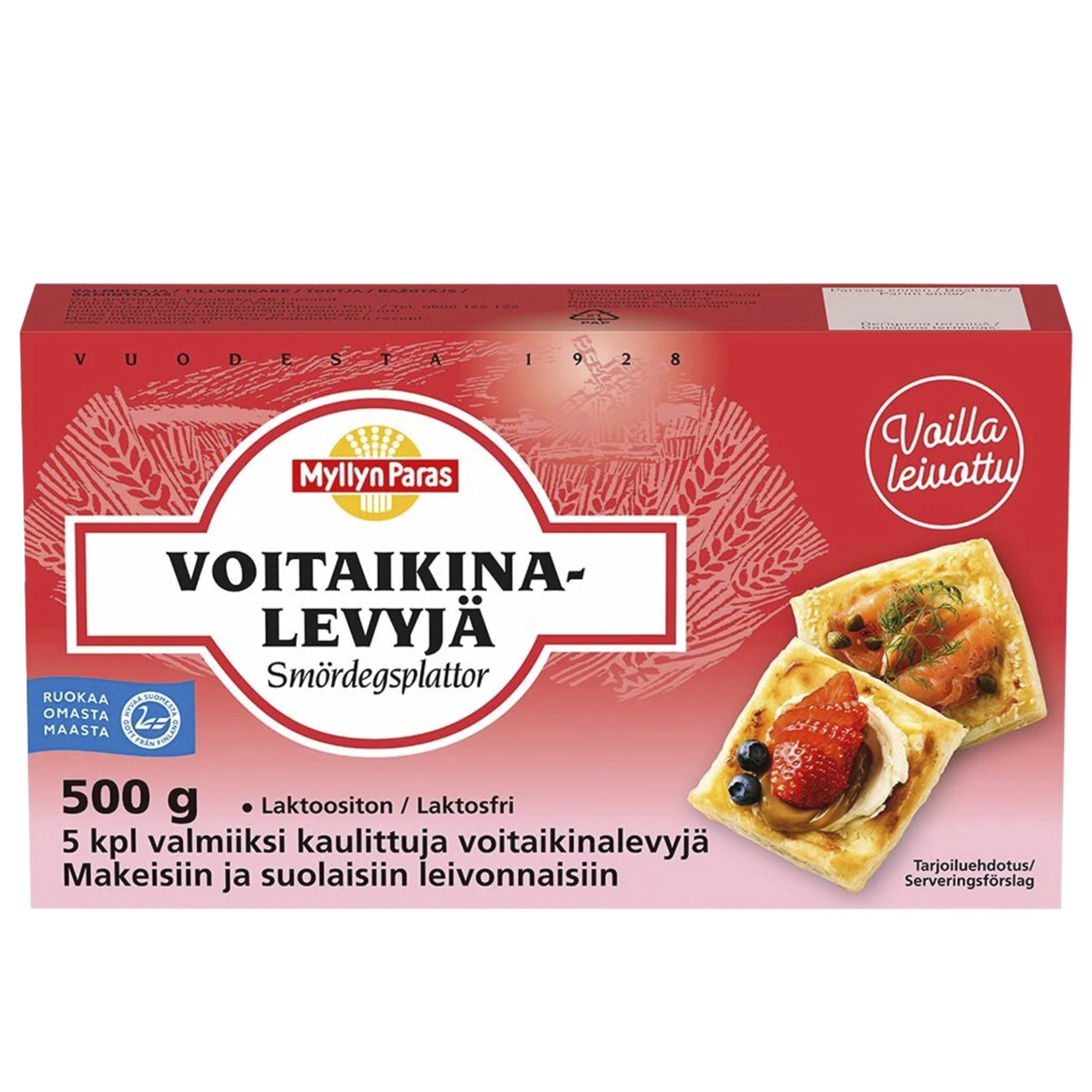 Myllyn Paras voitaikinalevyt 5 kpl/500 g, laktoositon.