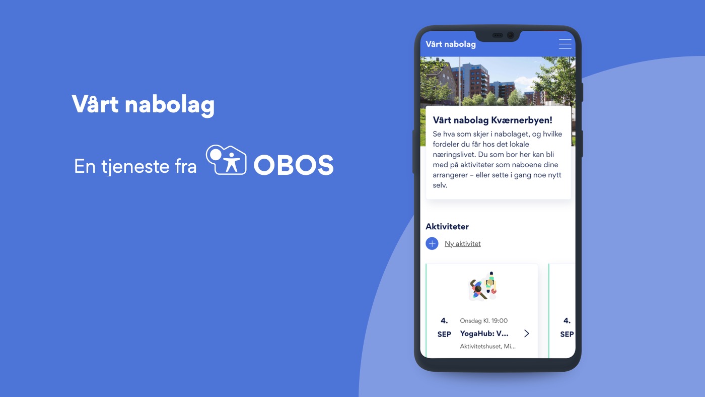 Screenshot of the new OBOS application together with OBOS' logo.