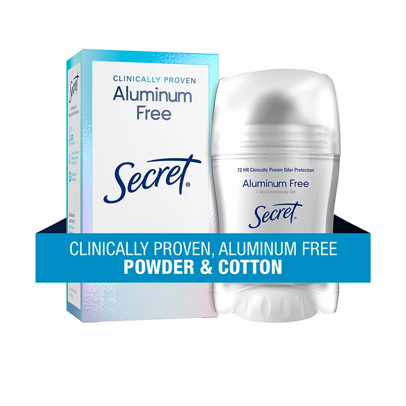 Clinically Proven Aluminum Free Deodorant Powder & Cotton 1.4 OZ
