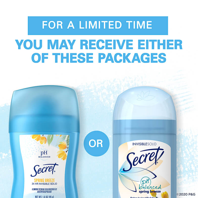 For a limited time your may receive either one of these packages