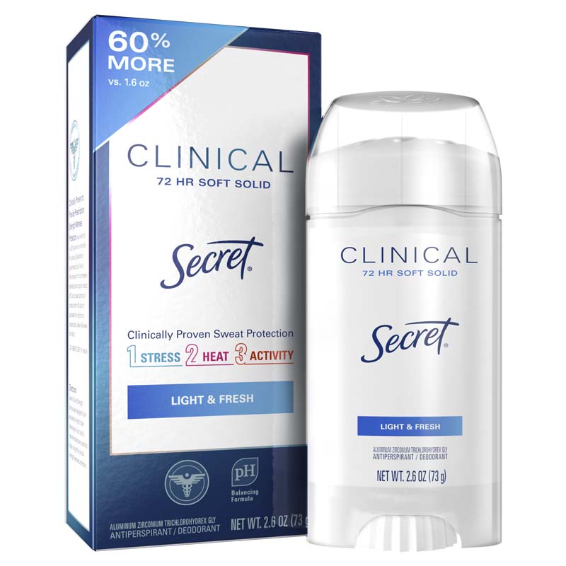 Clinical Strength Soft Solid Deodorant Light and Fresh  2.6 oz
