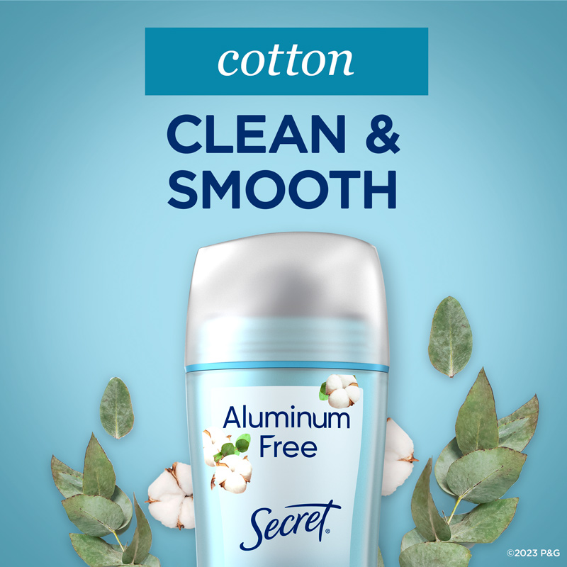 Secret Aluminum Free Deodorant - Cotton Scent Clean & Smooth