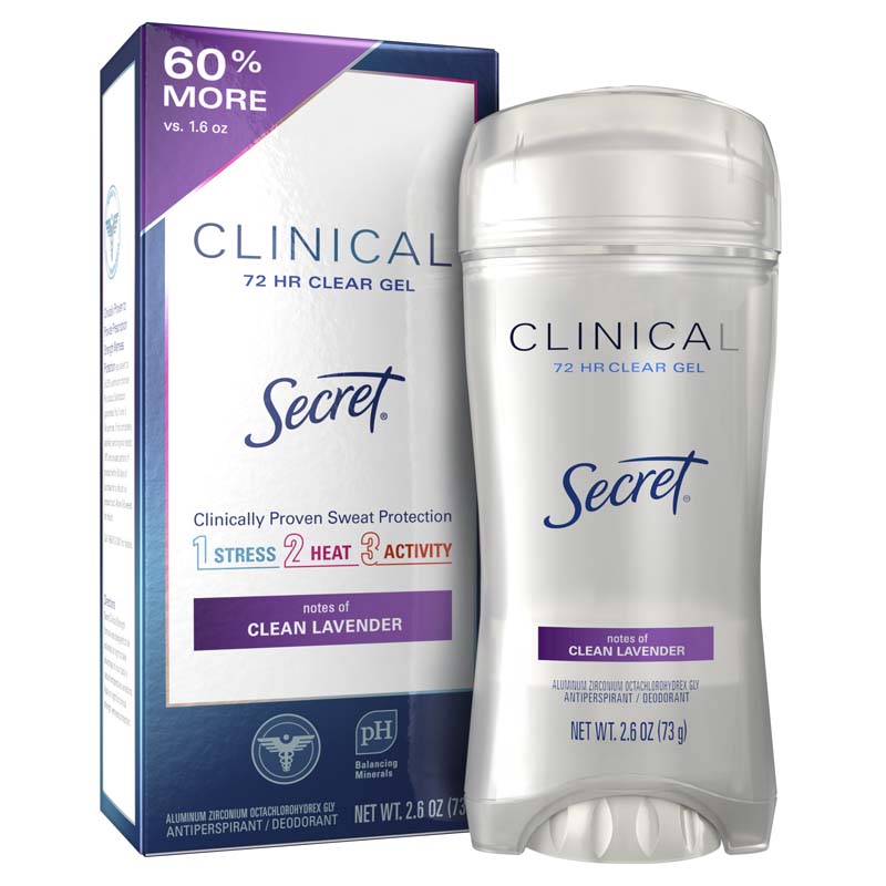 Clinical Strength Clear Gel Deodorant Clean Lavender