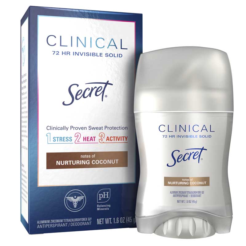 Clinical Strength Invisible Solid Deodorant- Clean Coconut 1.6 OZ