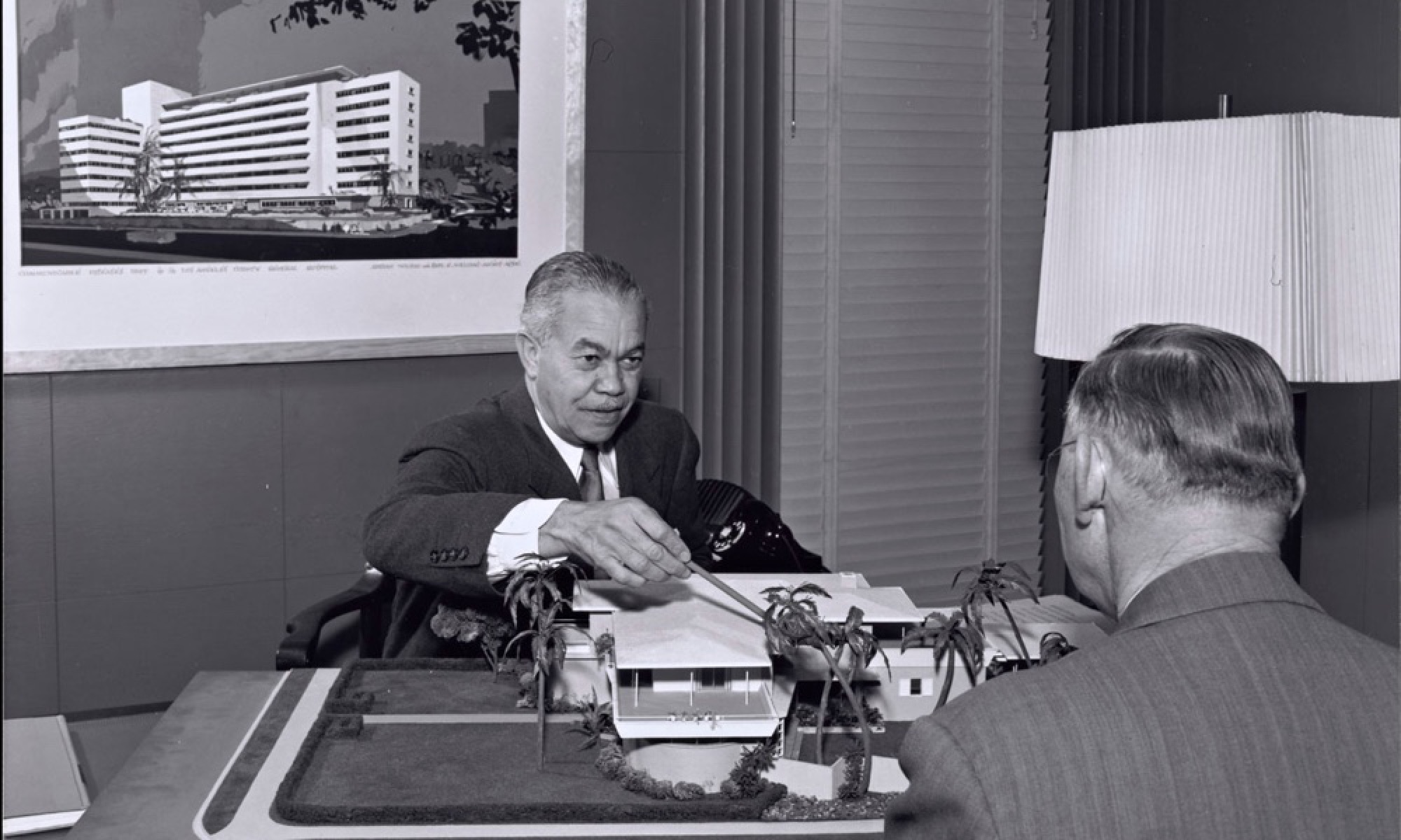 Paul Revere Williams in his Hollywood architectural practice.