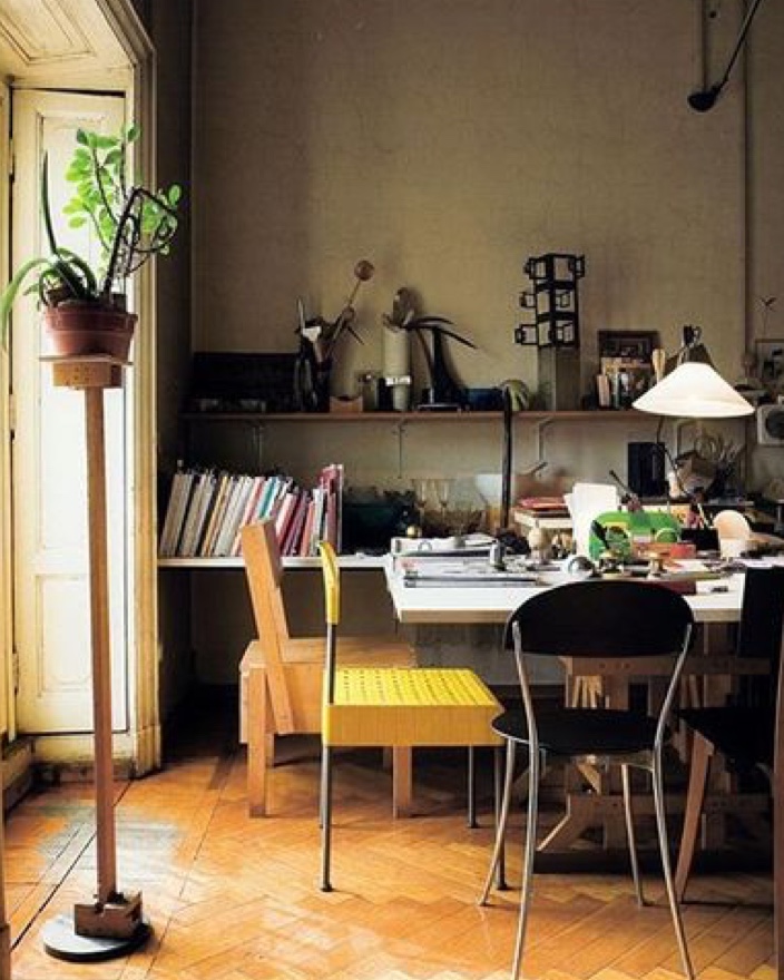 Mari's studio in Milan.