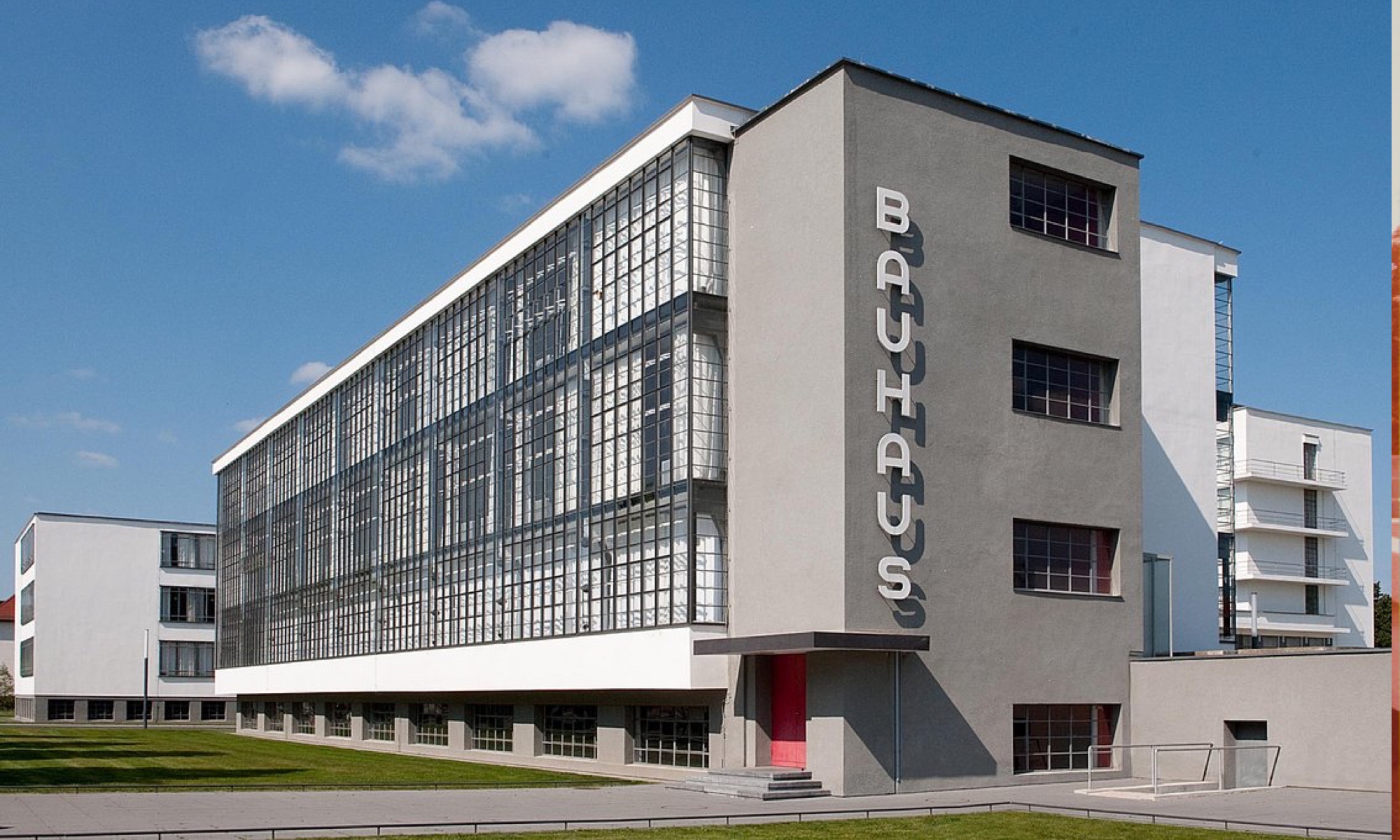 Exterior of the bauhaus dessau building.