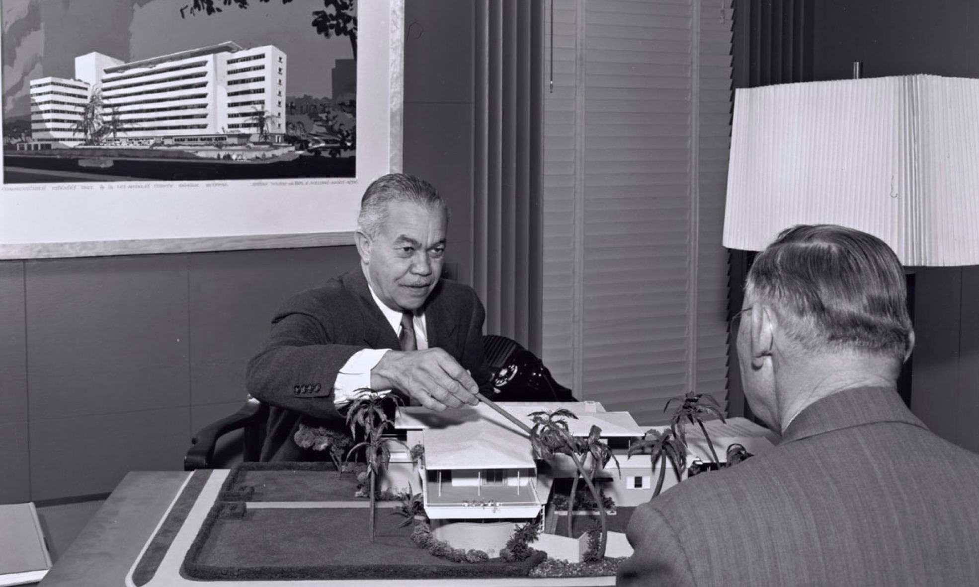 Paul Revere Williams in his Los Angeles office.
