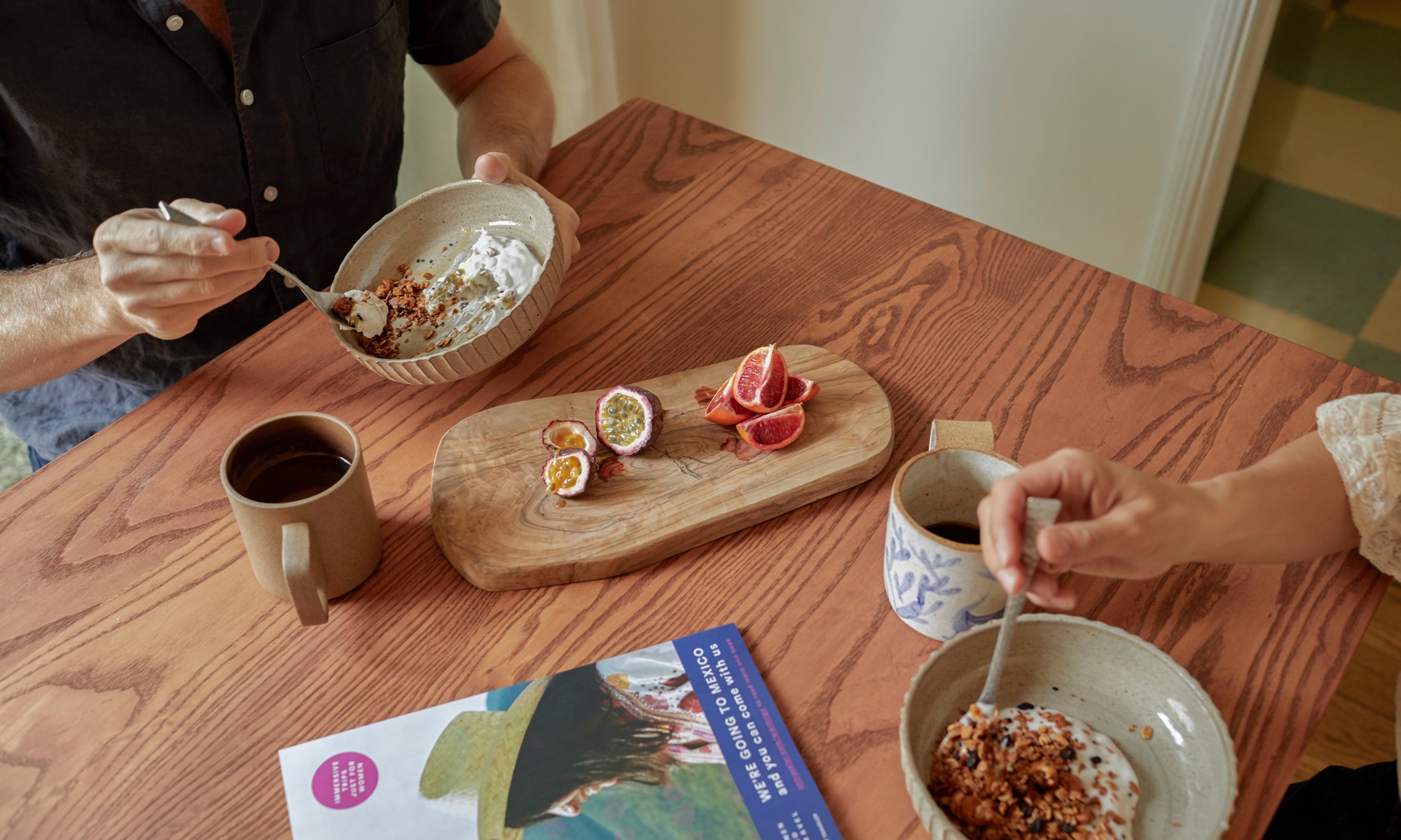 The entire space is oriented around Jodi's love of dinner parties, down to the table the couple built themselves!