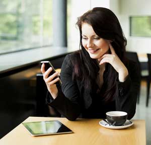 Girl in cafe