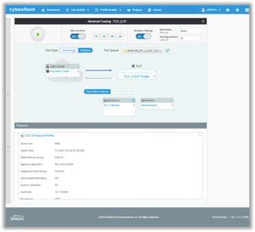 TLS v1.3 dialog screen