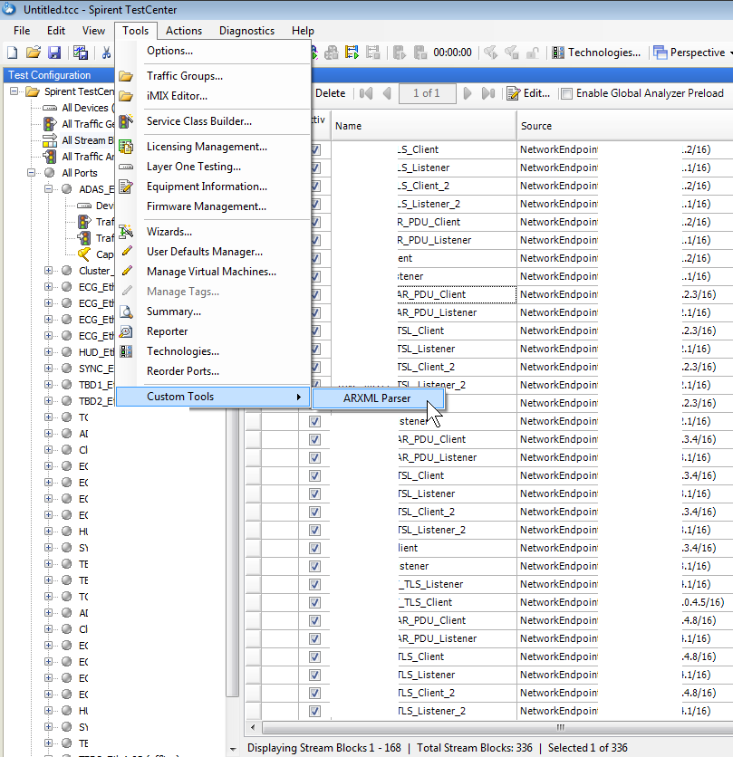 Autosar dialog screen