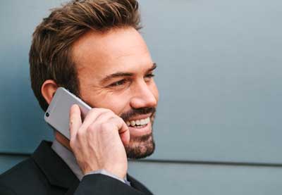 Man talking on a cell phone