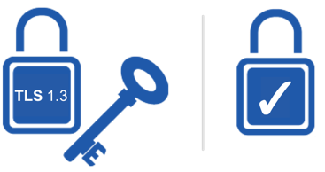 TLS 1.3 image. Locks and key