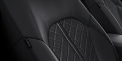 Cuir Nappa noir surpiqué
