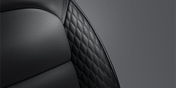 Cuir noir Nappa surpiqué