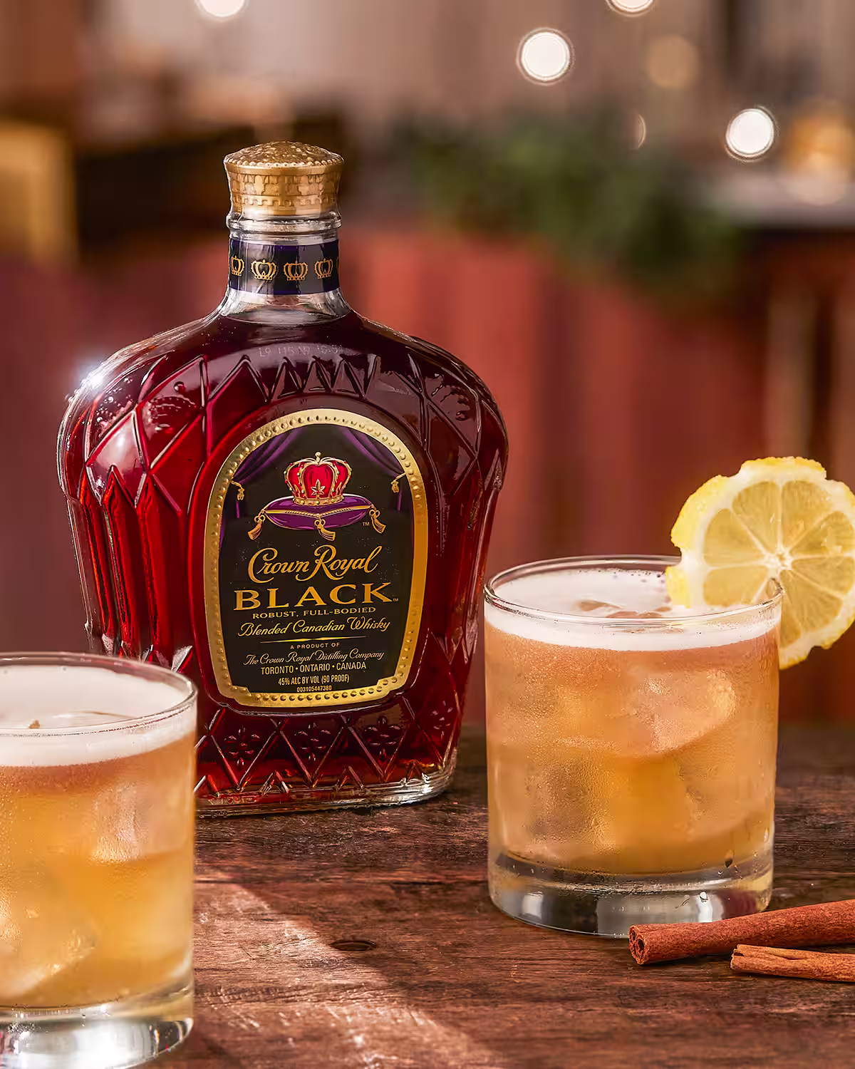 Try our Black Whisky Sour Whisky Cocktail recipe with Crown Royal Black, lemon juice, simple syrup and egg white.
