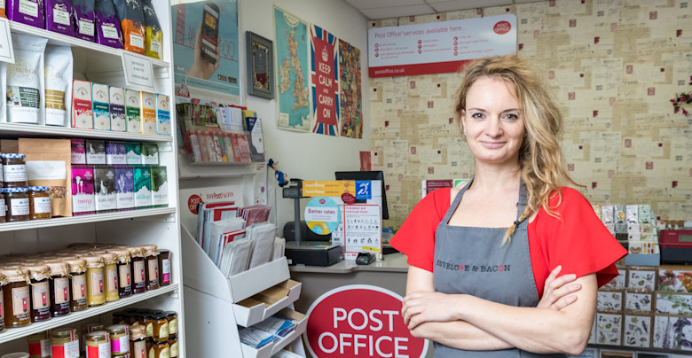 Eleanor Connor inside Whitehouse Road Post Office Eleanor Connor inside Whitehouse Road Post Office