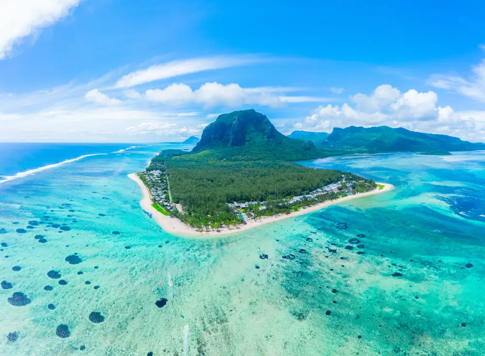 mauritius mauritius meer inselblick