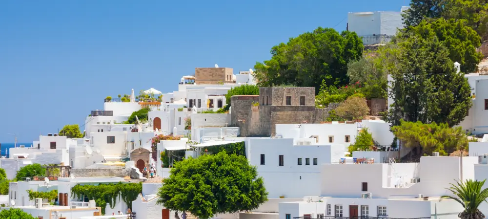 rhodos rhodos weiße häuser