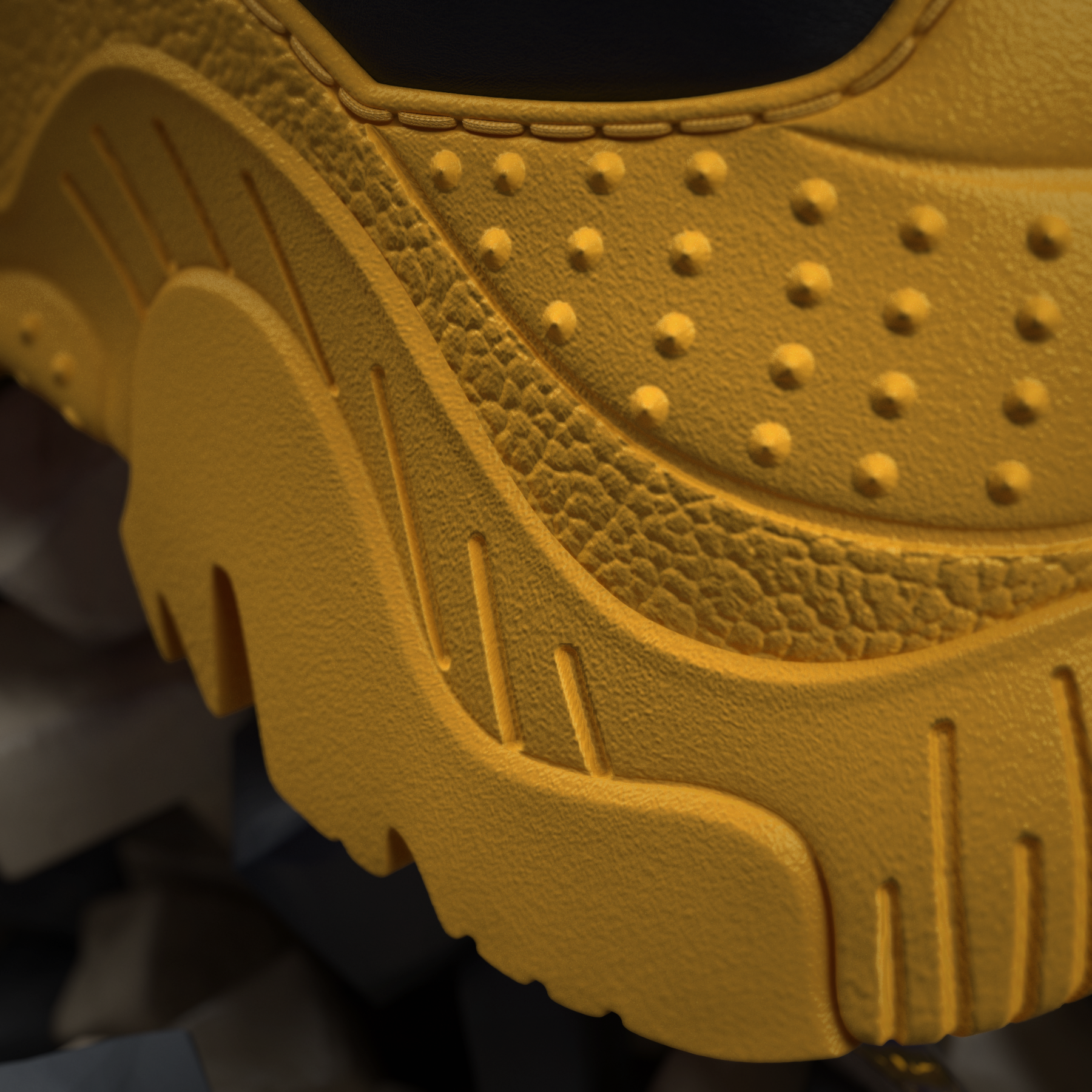 Sneaker's sole detail, back view.