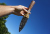 Pazourkový nůž – Dýka - listovitý hrot v losím parohu náhled