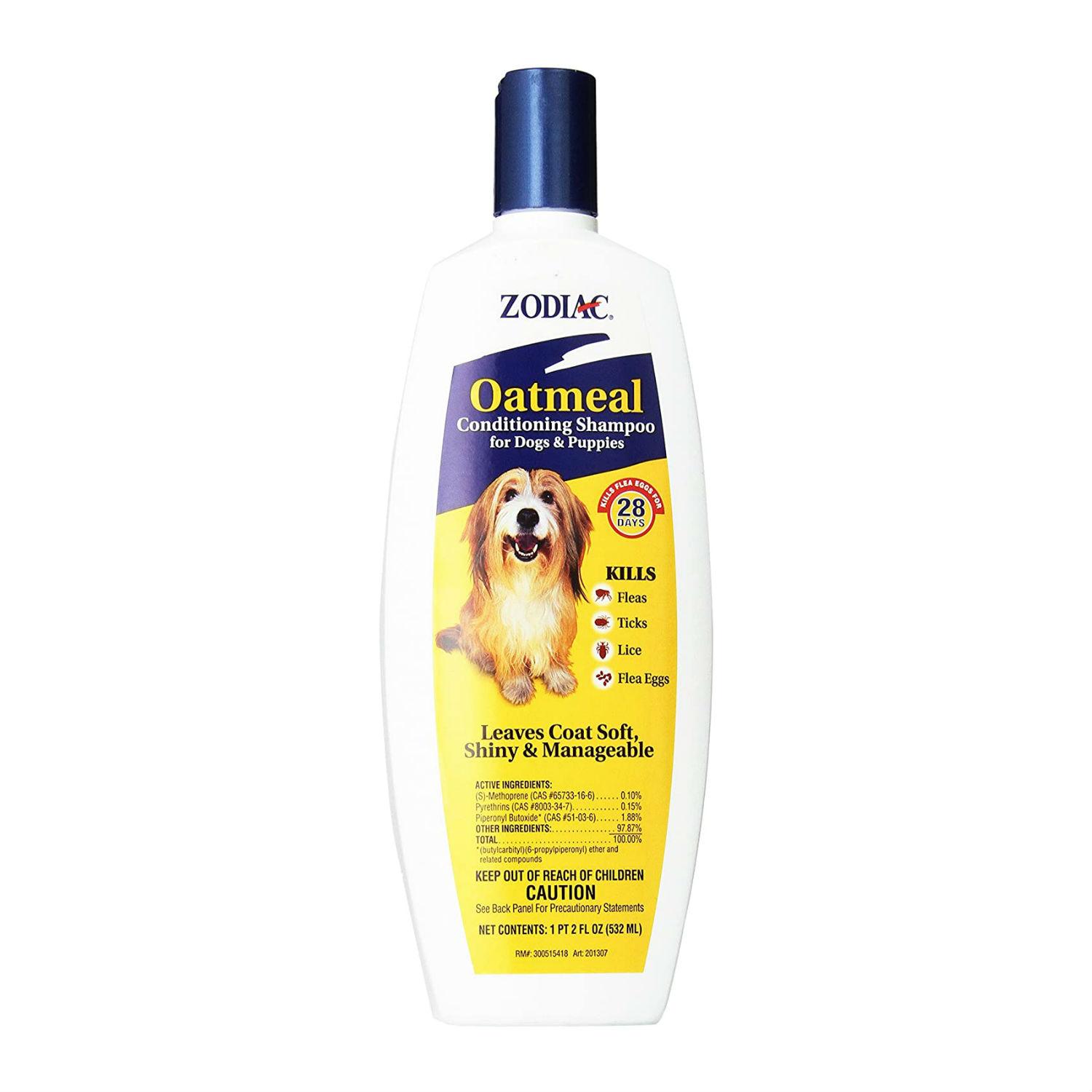Zodiac Oatmeal Flea And Tick Puppy And Dog Conditioning Shampoo