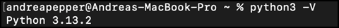 Screenshot of the current output on my machine, which has the latest version of Python installed.
