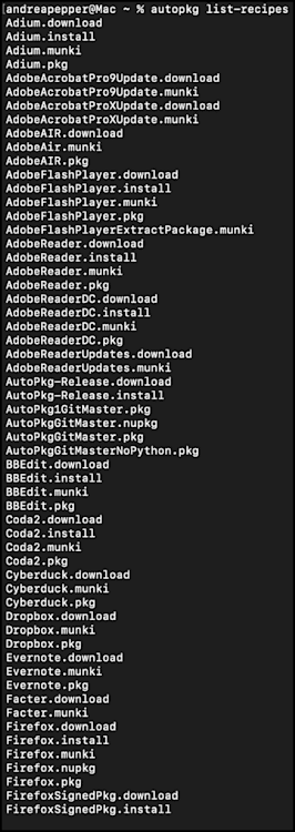Screenshot showing over 50 recipes.