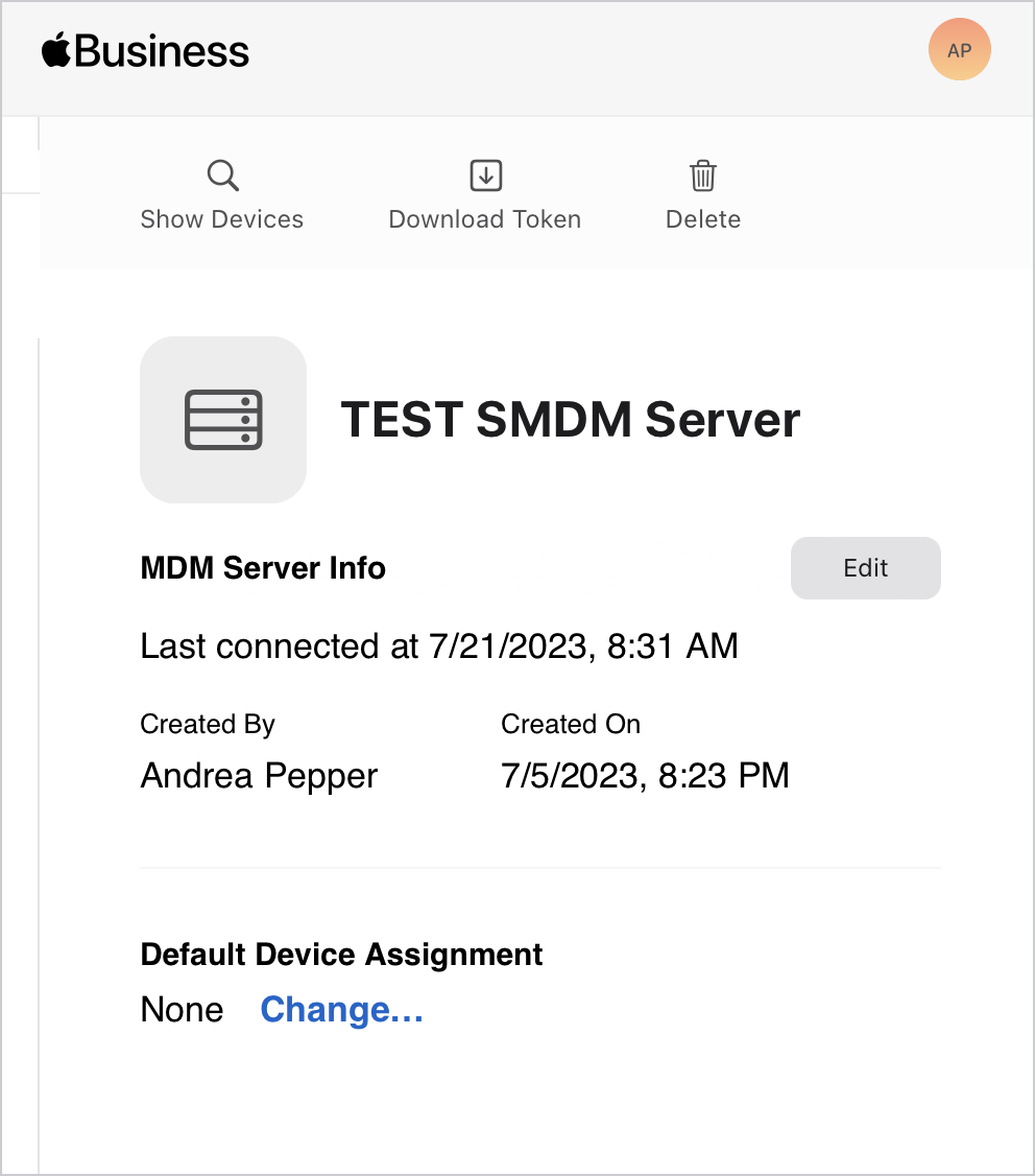 Device Enrollment Token